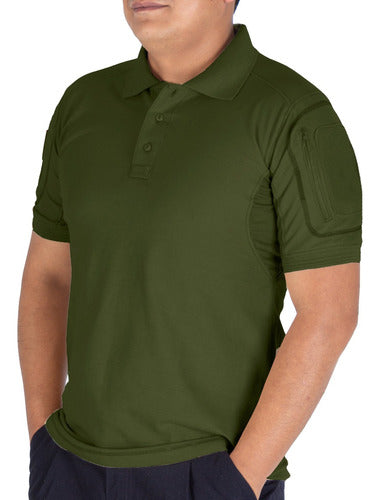 Playera Tactica Polo Camisa Combate Sport Fit Porta Parches