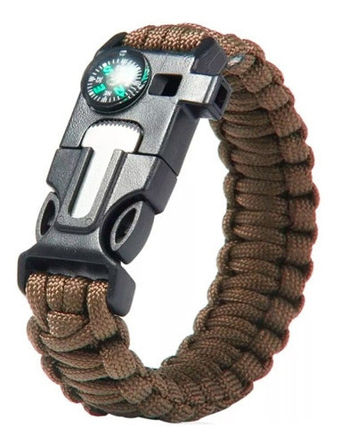 Brazalete Pulsera Supervivencia Paracord Pedernal Emergencia
