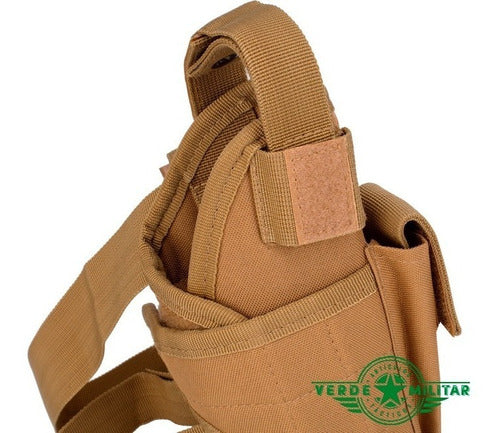 Piernera Táctica Militar Plataforma Porta Arma Pistola Universal Holster Policía Guardia Seguridad Airsoft Tiro Deportiv