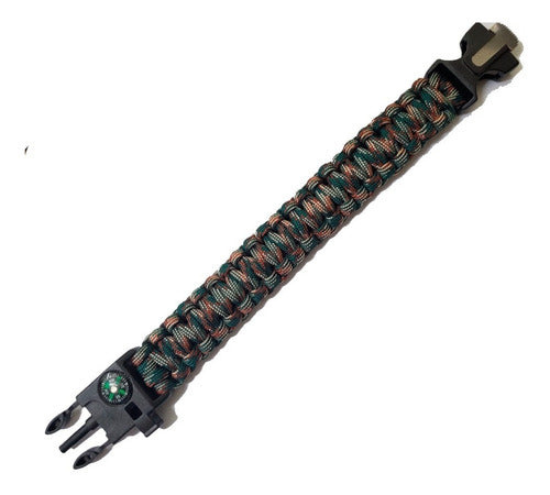 Brazalete Pulsera Supervivencia Paracord Pedernal Emergencia