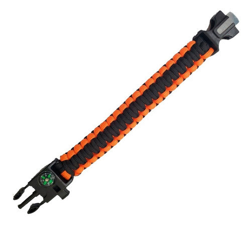 Brazalete Pulsera Supervivencia Paracord Pedernal Emergencia