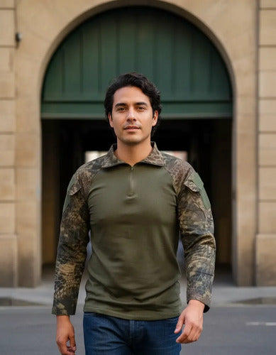Playera Camisa Táctica Rápida Militar De Combate Camuflaje Gotcha Airsoft Deportiva Porta