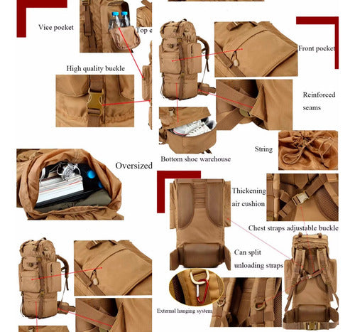 Mochila Viajero Varilla Turista Mochilazo Saco Colgar