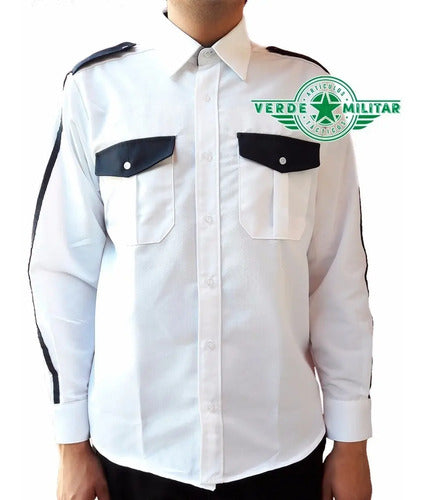 Camisa Camisola De Vestir Para Uniforme Con Franja Para Trabajo Policía Seguridad Privada