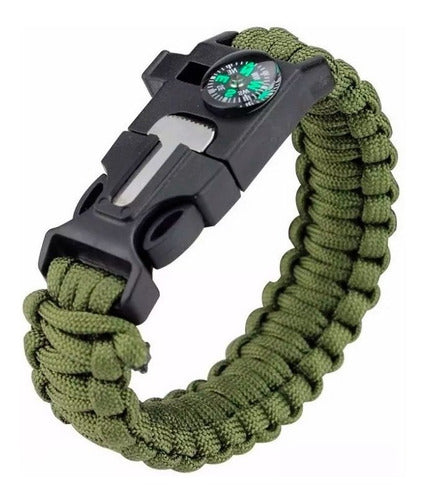 Brazalete Pulsera Supervivencia Paracord Pedernal Emergencia