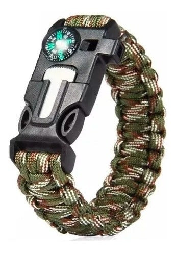 Brazalete Pulsera Supervivencia Paracord Pedernal Emergencia
