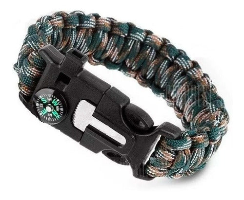 Brazalete Pulsera Supervivencia Paracord Pedernal Emergencia
