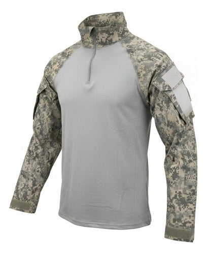Playera Camisa Táctica Rápida Militar D Combate Camuflaje Pixel Gotcha Airsoft Deportiva P