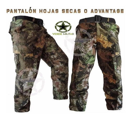 Uniforme Táctico Militar Camuflaje Hojas Secas Advantage Selva Tigre Urbano Cazador Gotcha