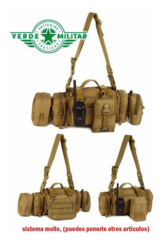 Mochila Táctica Militar Multiformas Maletín Cangurera Bolsa Pouch Molle Cartera De Viaje E