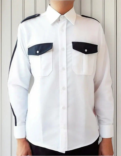 Camisa Camisola De Vestir Para Uniforme Con Franja Para Trabajo Policía Seguridad Privada