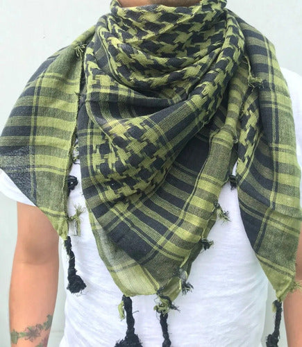 Shemagh Turbante Palestina Árabe Bufanda Militar 100% Algodón Protección Solar Velo Deport