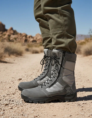 Botas Ultra Ligeras Militares Policiaca Swat Kaki Negra Gris