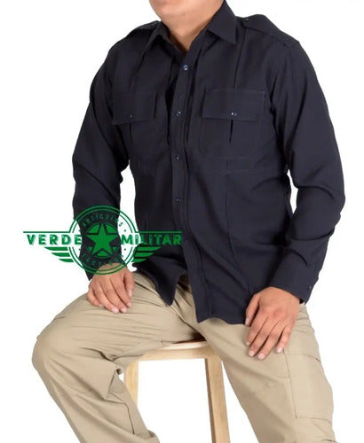 Camisa Camisola Manga Larga Bolsa Oculta Con Cierre Uniforme