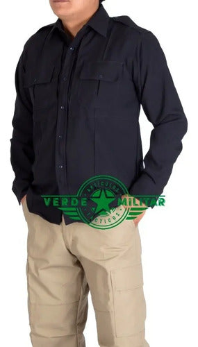 Camisa Camisola Manga Larga Bolsa Oculta Con Cierre Uniforme