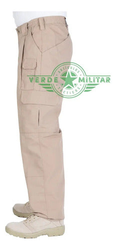 Pantalón Táctico De Vestir Ripstop Antirrasgo Bolsas D Cargo