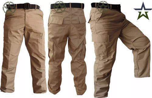 Pantalon De Bolsas Tactico Comando Seguridad Gabardina