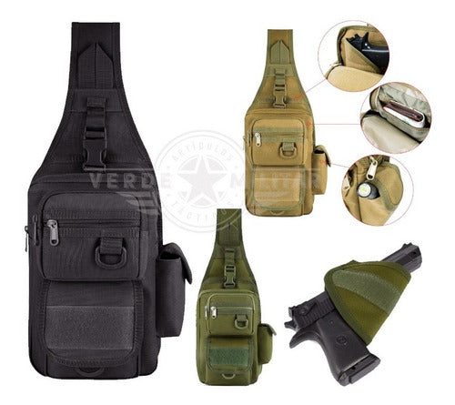 Mochila Pechera Mariconera Maletín Lonchera Bolsa Táctica Cruzada Molle Multiformas De Viaje Trabajo Porta Arma Cartera