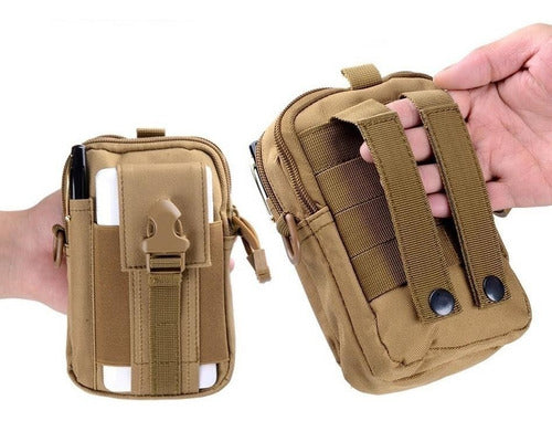 Funda Táctica Molle Úsala En Piernera Mochila Cinturón Chaleco Porta Cartera Audífonos Llaves Celular iPhone Samsung