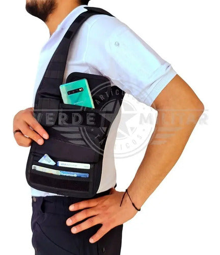 Mochila Táctica Cruzada Pushpack Mariconera Pechera Ligera Antirobo Bolsa Rápida De Viaje