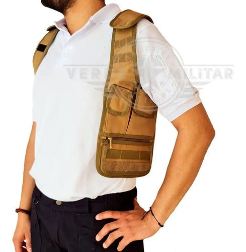 Mochila Táctica Cruzada Pushpack Mariconera Pechera Ligera Antirobo Bolsa Rápida De Viaje
