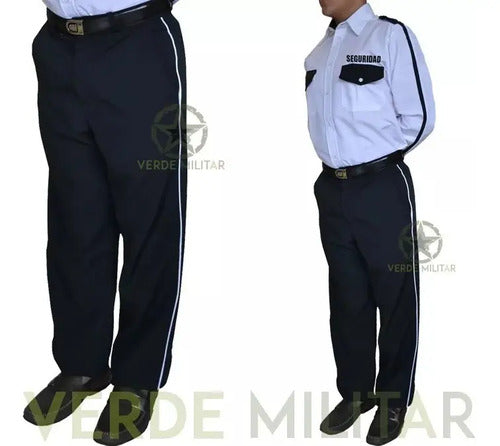 Pantalon De Vestir Con Franja Para Policía Vigilante Seguridad Privada Uniforme Guardia Op