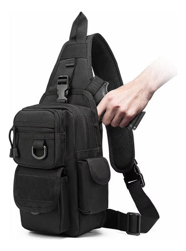 Mochila Pechera Mariconera Maletín Lonchera Bolsa Táctica Cruzada Molle Multiformas De Viaje Trabajo Porta Arma Cartera