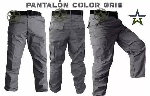 Pantalon De Bolsas Tactico Comando Seguridad Gabardina
