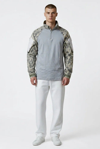 Playera Camisa Táctica Rápida Militar D Combate Camuflaje Pixel Gotcha Airsoft Deportiva P