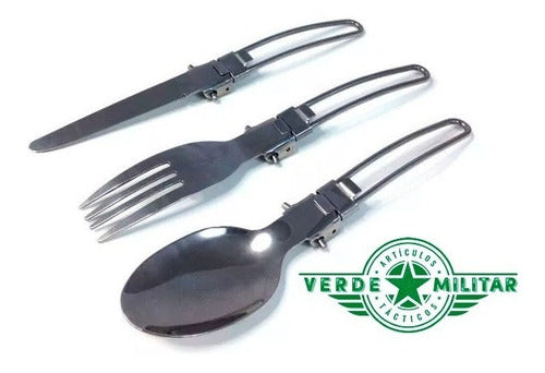 Cubiertos Militar Plegables Campismo Outdoor Envío Gratis