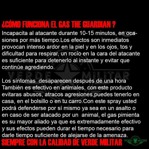 G A S Pimienta Defensa Personal Antirobo Secuestro Acoso 30g