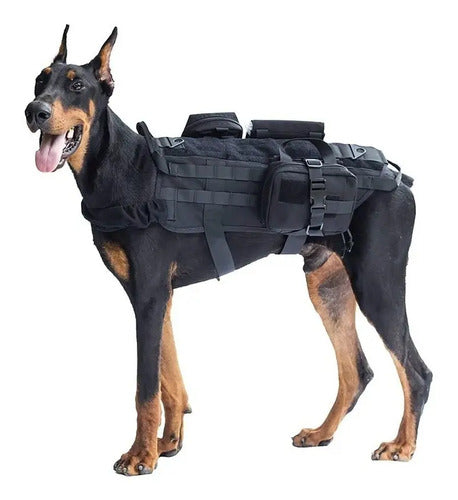 Chaleco Táctico Para Perro Sistema Molle Arnes Pechera K9