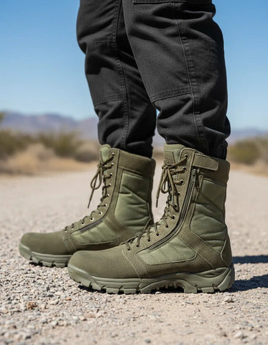 Botas Ultra Ligeras Militares Policiaca Swat Kaki Negra Gris