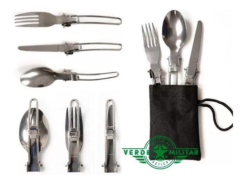 Cubiertos Militar Plegables Campismo Outdoor Envío Gratis