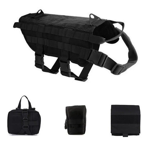Chaleco Táctico Para Perro Sistema Molle Arnes Pechera K9