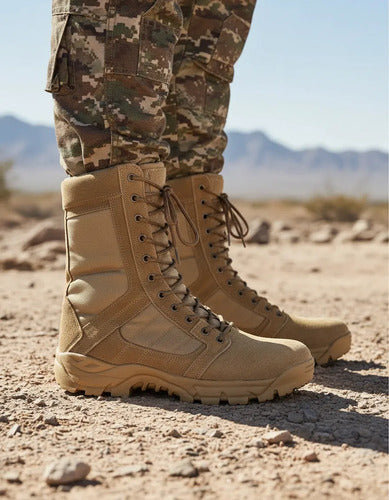 Botas Ultra Ligeras Militares Policiaca Swat Kaki Negra Gris