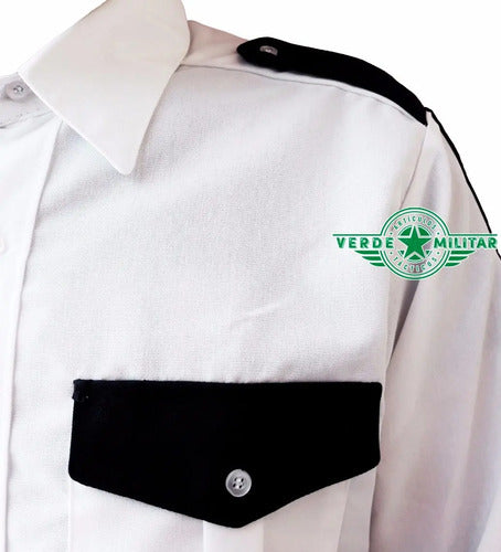 Camisa De Vestir Con Franja Para Uniforme Seguridad Privada Policía Guardia Vigilante Vela