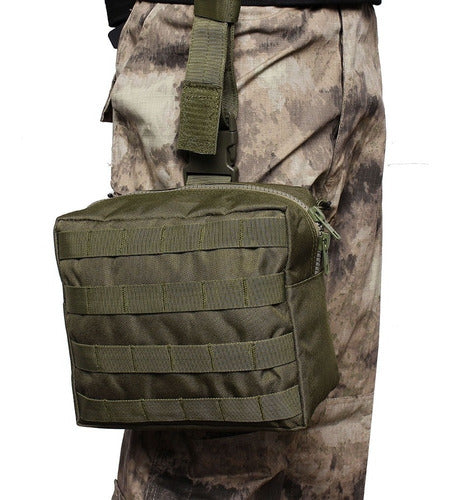 Mochila Piernera Trabajo Molle Porta Cargador Oculto Caza