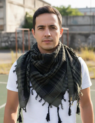 Shemagh Turbante Palestina Árabe Bufanda Militar 100% Algodón Protección Solar Velo Deport