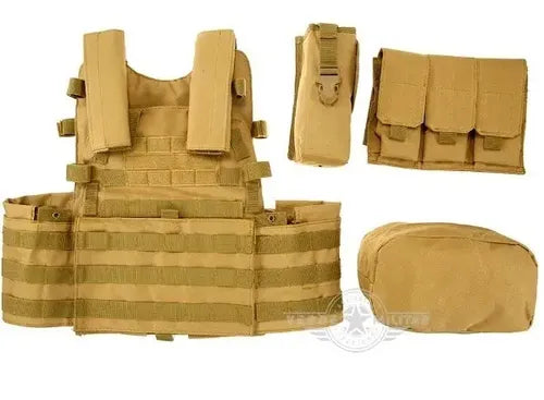 Chaleco Táctico Militar Policía Swat Sistema Molle Porta Cargadores Gotcha Airsoft Guardia