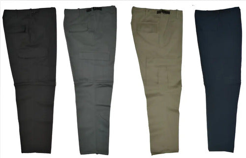 Pantalon De Bolsas Tactico Comando Seguridad Gabardina