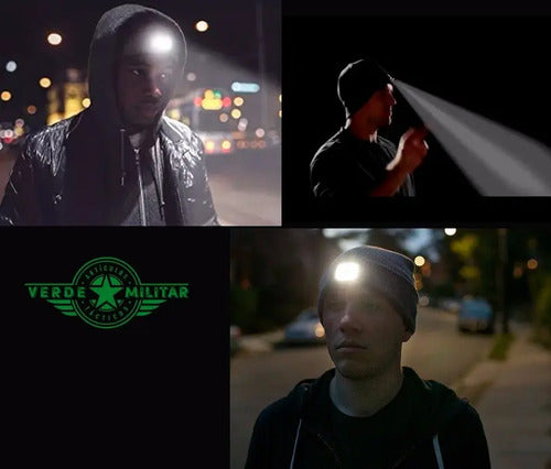 Gorro Gorra Con Luz Led Para Bicicleta Running Vigilante