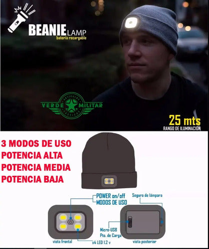 Gorro Gorra Con Luz Led Para Bicicleta Running Vigilante