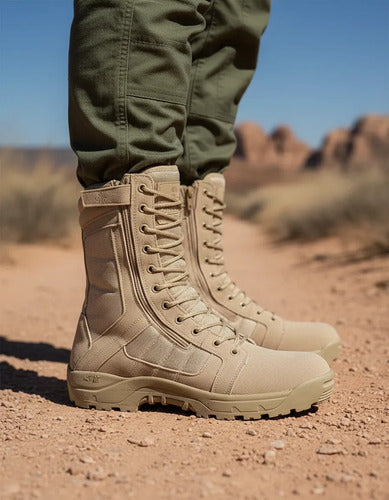 Botas Ultra Ligeras Militares Policiaca Swat Kaki Negra Gris