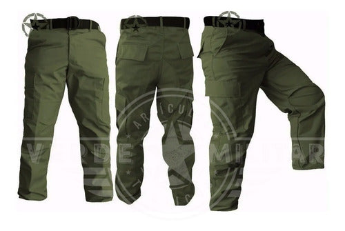 Pantalón Táctico Gabardina Azul Comando Otan Bolsas De Cargo Scout Policía Uniforme Seguridad Privada Municipal Reforzad