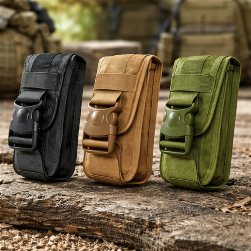 Funda Cartera Militar Porta Celular Bolsa Táctica A La Cintura Molle Úsala En Cinturón Moc