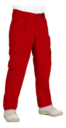 Pantalón Táctico De Vestir Ripstop Antirrasgo Bolsas D Cargo