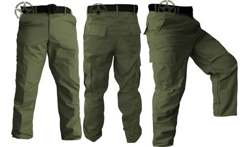 Pantalon De Bolsas Tactico Comando Seguridad Gabardina