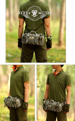 Mochila Táctica Militar Multiformas Maletín Cangurera Bolsa Pouch Molle Cartera De Viaje E