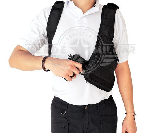 Mochila Táctica Cruzada Pushpack Mariconera Pechera Ligera Antirobo Bolsa Rápida De Viaje